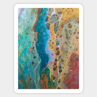 Pouring abstract art Sticker